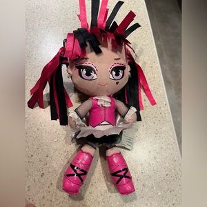 Monster High Draculaura Freaky & Fabulous Stuffed Plush 10" Doll Pink Black